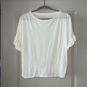 Express Relaxed tee with ruffle sleeves